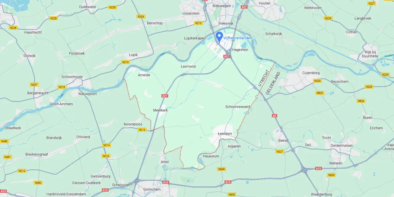 Vijfheerenlanden Map