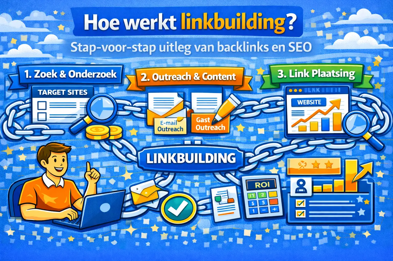 SEO & Linkbuilding Blog – Tips & Strategieën Hoe werkt linkbuilding Stap-voor-stap uitleg van backlinks en SEO