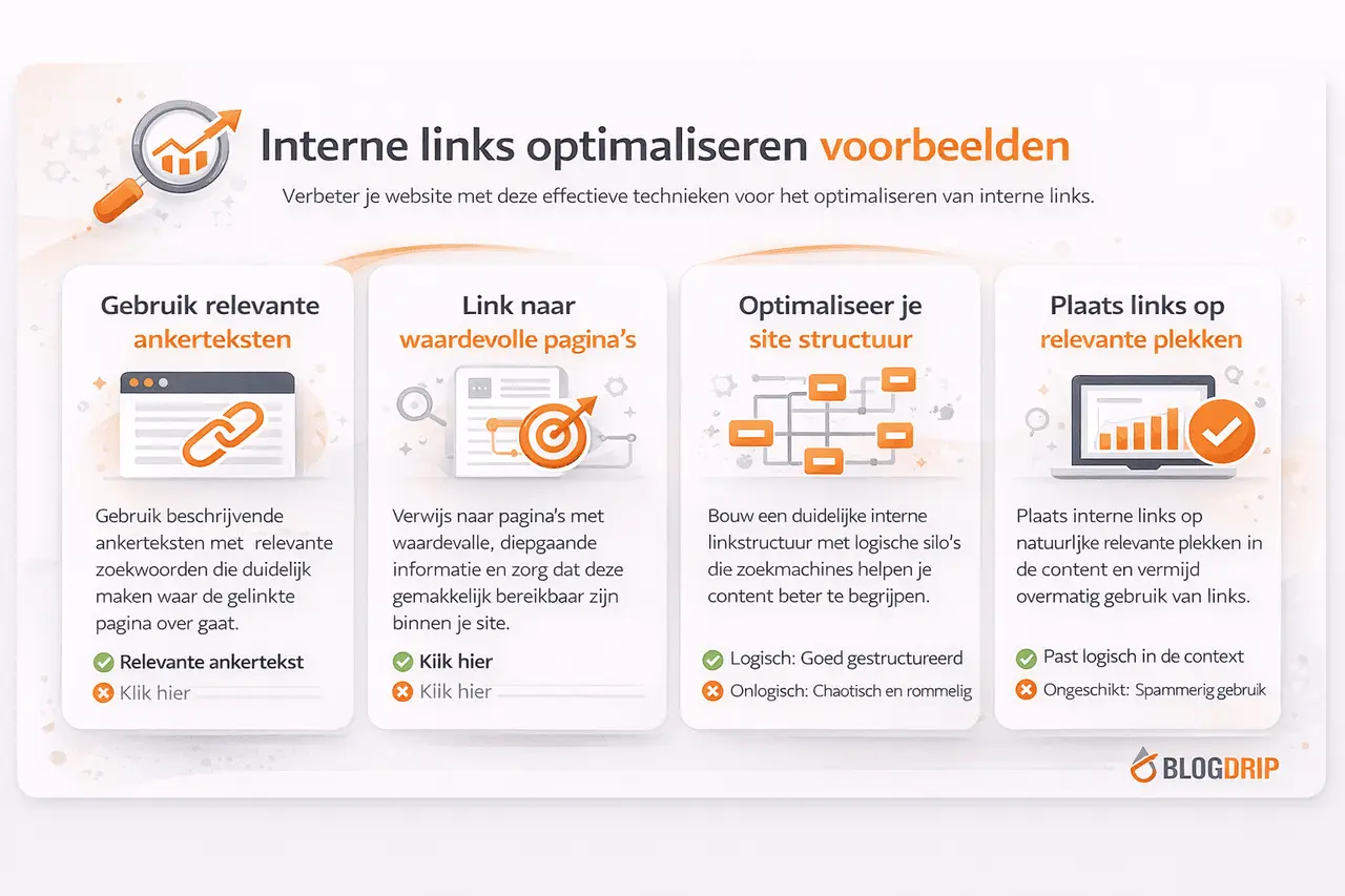 Interne links optimaliseren voorbeelden