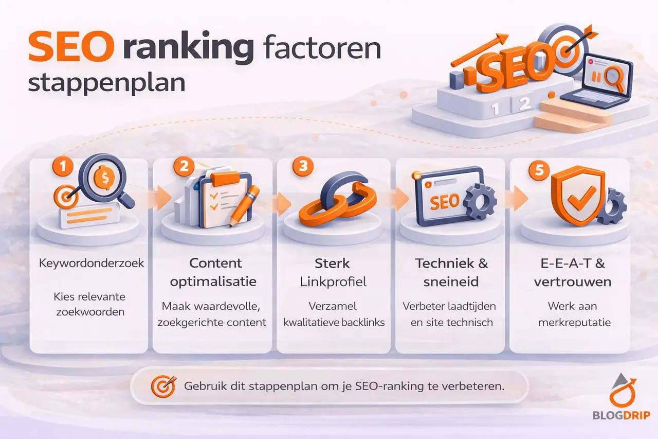 SEO ranking factoren stappenplan